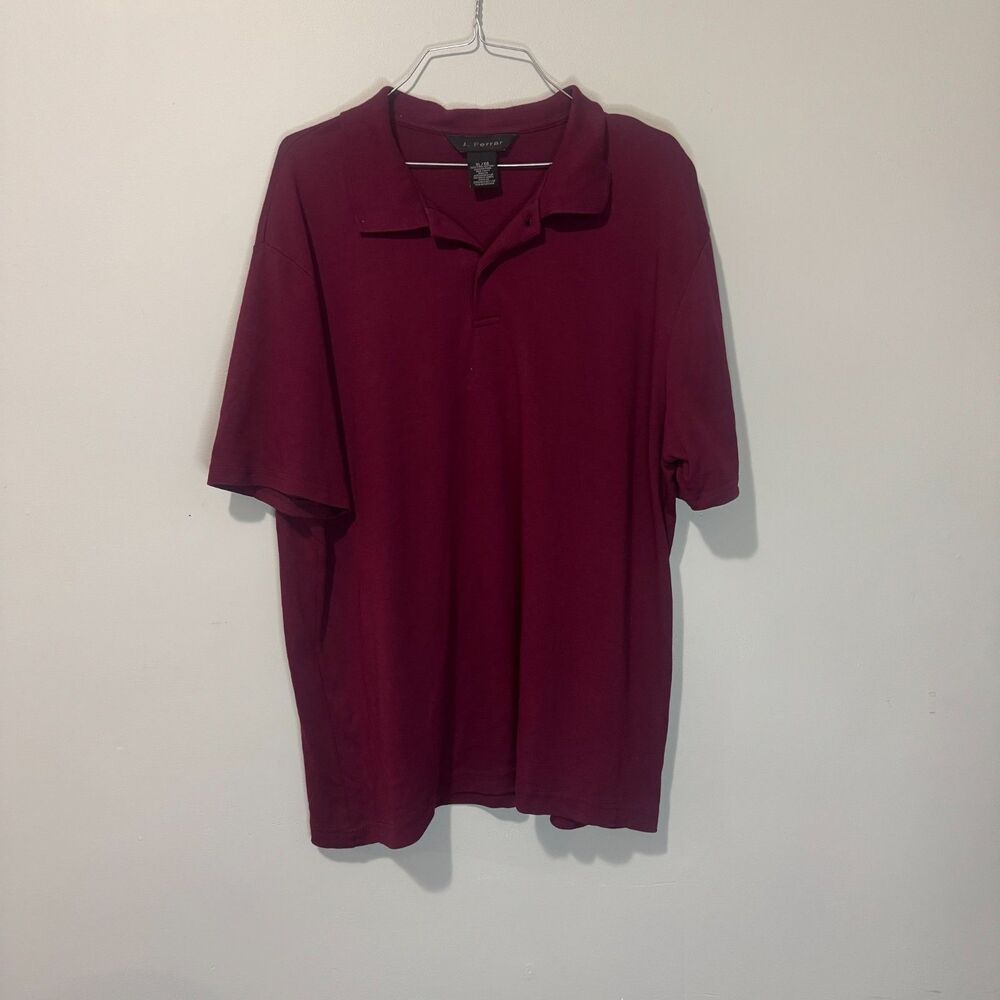 J. Ferrar Burgundy Pima Cotton Polo Shirt Men’s XL